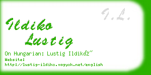 ildiko lustig business card